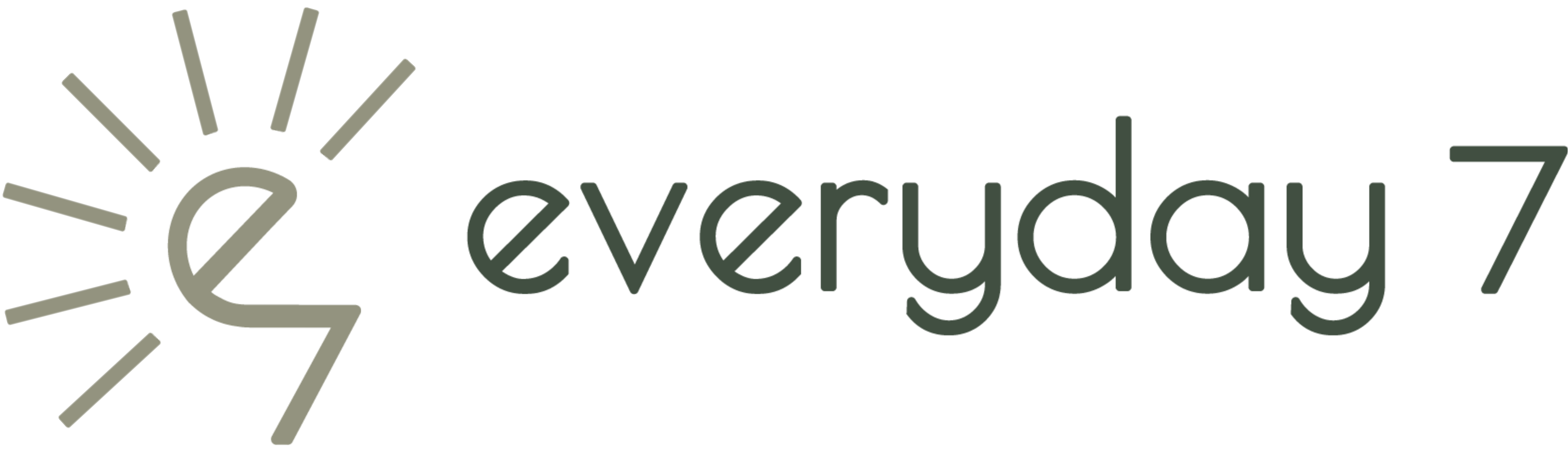 Everday 7 lowercase text with E icon
